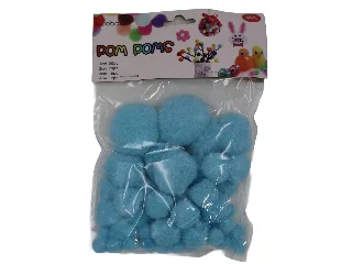 Pom-pon Világoskék 48db-os vegyes méretek