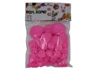 Pom-pon Rózsaszín 48db-os vegyes méretek