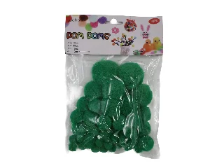 Pom-pon Sötétzöld 48db-os vegyes méretek