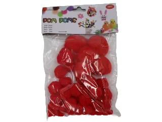 Pom-pon Piros 48db-os vegyes méretek