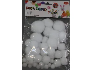 Pom-pon Fehér 48db-os vegyes méretek