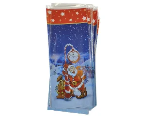 Mikulászacskó műanyag 15x35 cm Órás