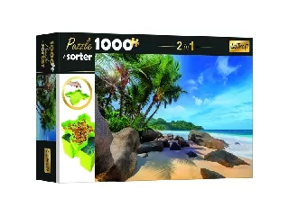Trefl: Tengerpart puzzle - 1000 darabos + ajándék szortírozó tálca