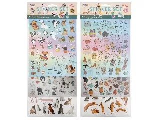 100 db-os matrica szett, kutyák 