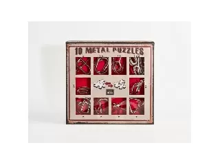 10 Metal Puzzle Set - piros *-***