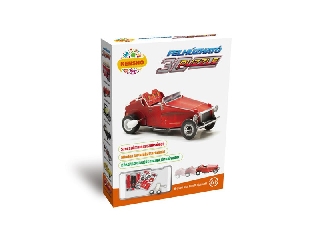3D Puzzle - Piros oldtimer