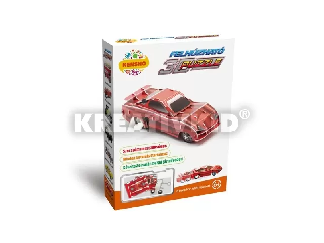 3D Puzzle - Piros versenyautó