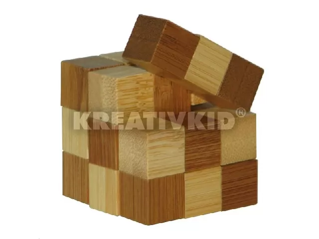 3D Bambusz puzzle -Snake Cubes **