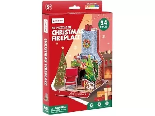 3D puzzle - Karácsonyi kandalló 24 db-os kirakó
