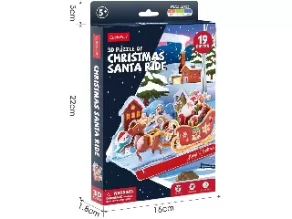 3D puzzle - Mikulás útra kelt 19db-os kirakó