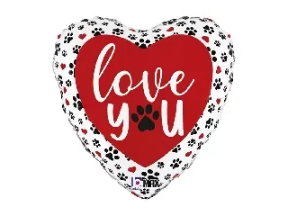 45 cm-es fólia lufi- szív alakú