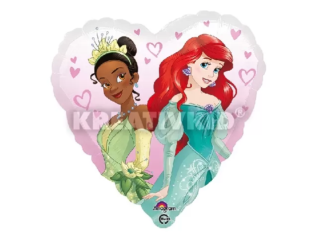 45cm Hercegnő szív alakú fólia lufi
