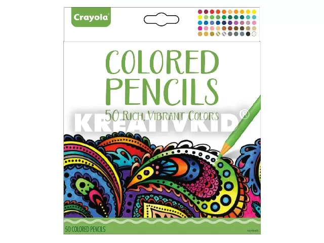 50 db-os Crayola színes ceruza szett felnőtt színezőhöz