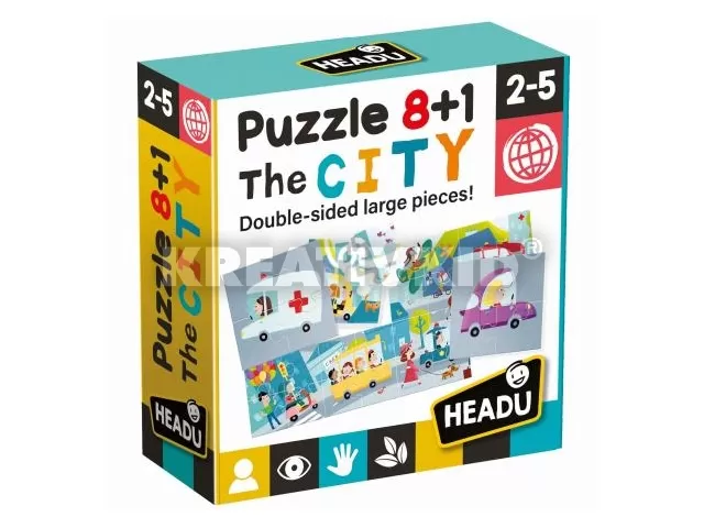 8+1 kétoldali puzzle - Városka