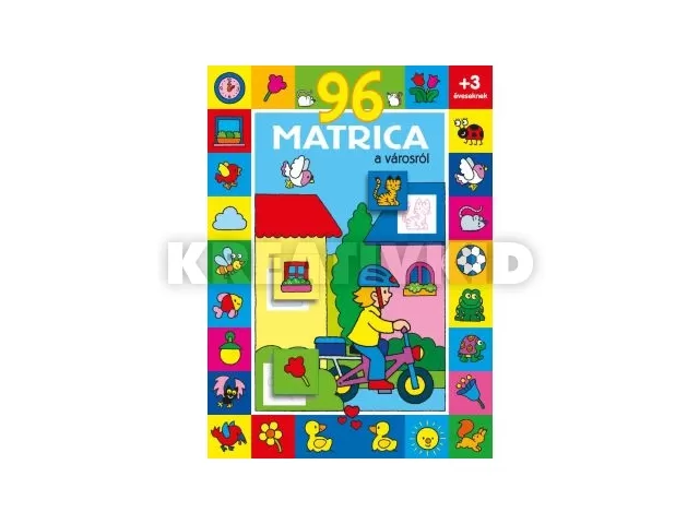 96 matrica a városról matricázó füzet