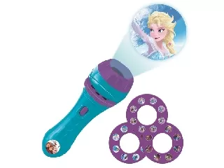 Jégvarázs zseblámpa és projektor- 3 cserélhető dia koronggal, 24 karakterrel