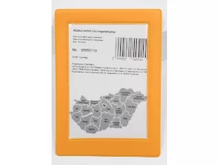 Ablakos bérlet-/vármegyebérlet tartó sárga 