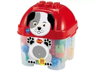 Abrick: kutyás 50 darabos építőkocka