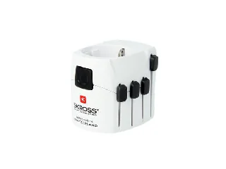 Adapter, világutazóknak, földelt, SKROSS