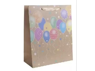 Ajándéktasak színes lufi mintával - 11 x 14 cm