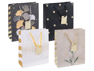 Ajándéktáska, zsinórfüles,  25x30x10cm, DONAU 