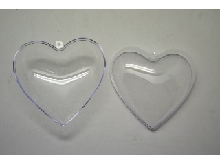 Akril szív forma 6 cm 5 pár/csomag 