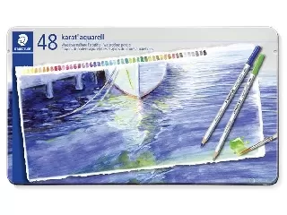 Akvarell ceruza készlet, fém doboz, STAEDTLER 