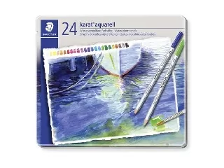 Akvarell ceruza készlet, hatszögletű, fém doboz, STAEDTLER 