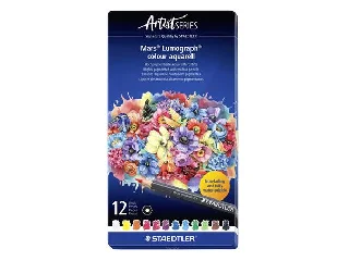 Akvarell színes ceruza készlet, hatszögletű, fémdobozos, STAEDTLER 