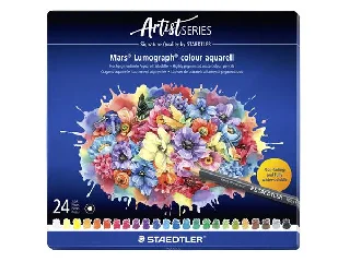 Akvarell színes ceruza készlet, hatszögletű, fémdobozos, STAEDTLER