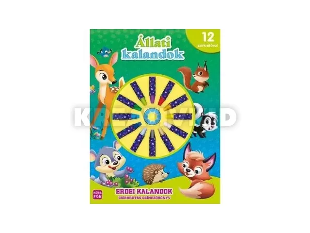 Állati kalandok - Erdei kalandok zsírkrétás színezőkönyv