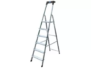 Állólétra, 8 lépcsőfokos, alumínium, KRAUSE 