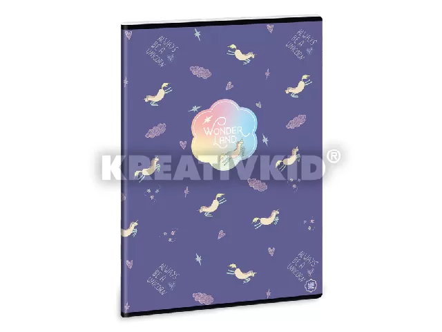 Wonderland Unicorn füzet A/4 sima