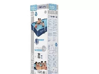 Amalfi szögletes fémvázas medence vízforgatóval  300 x 201 x 66 cm