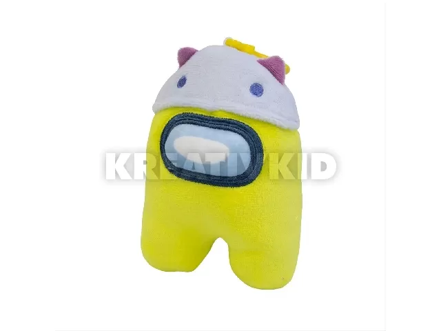 Among Us plüss akasztóval 13 cm sárga