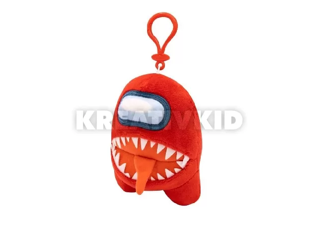 Among Us plüss akasztóval 13 cm piros