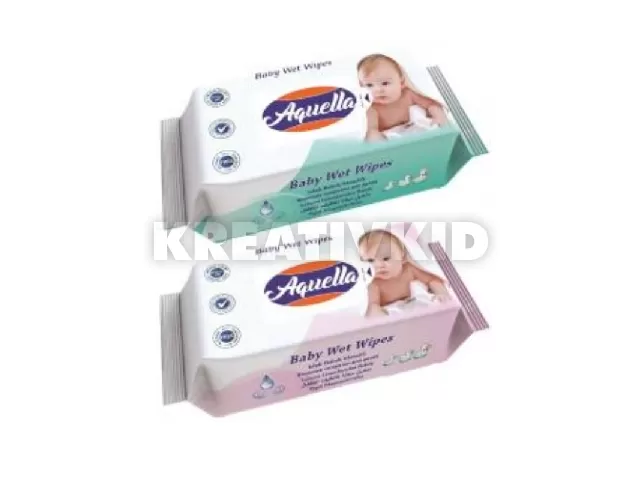 Aquella Kids Baby nedves törlõkendõ Mix (kék, rózsaszín) 72 db