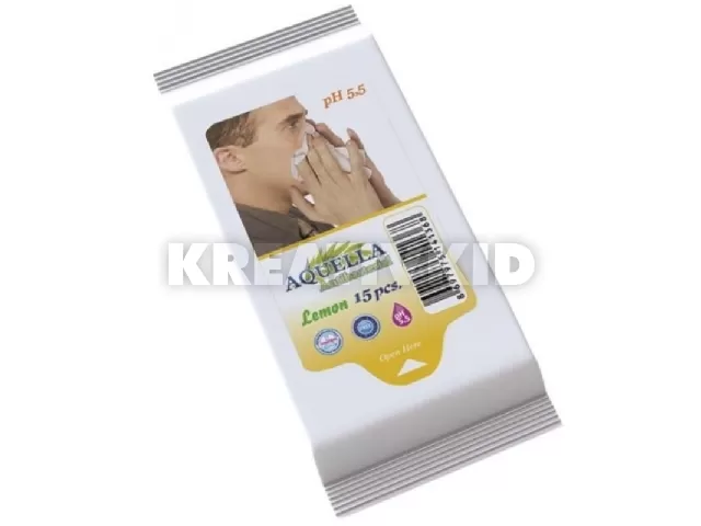 Aquella nedves törlõkendõ Antibacterial Lemon 15 db