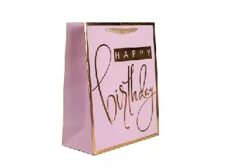 Arany mintás születésnapi ajándéktasak - 11 x 14 cm