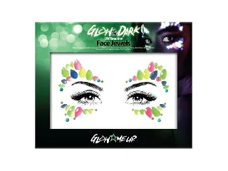 Arc ékszer készlet, öntapadó, UV fényben fluoreszkáló,