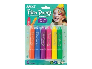 Amos: Pasztel arcfesték - 6 színű