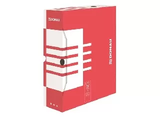 Archiválódoboz, A4, 100 mm, karton, DONAU, piros