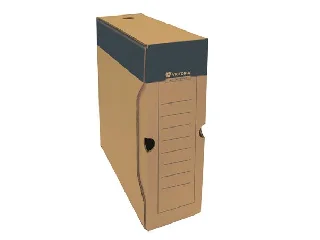 Archiválódoboz, A4, 100 mm, karton, VICTORIA OFFICE, natúr
