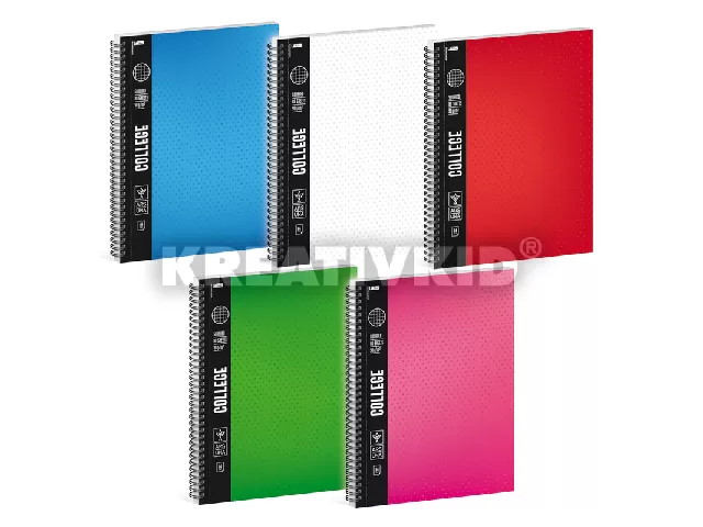 Ars Una 5 színû mix A/4 College spirálfüzet-kockás