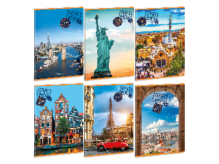 Ars Una Cities of the World A/4 extra kapcsos füzet-négyzethálós Amsterdam 