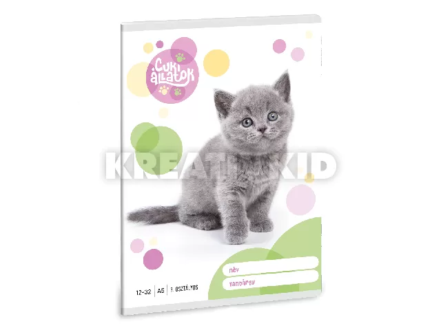 Ars Una Cuki Állatok - Brit Rövidszõrû macska A/5 3. oszt. füzet 12-32