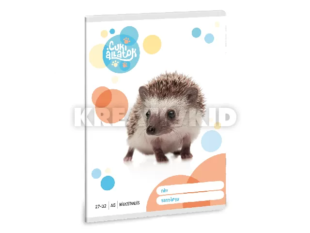 Ars Una Cuki Állatok - Sün A/5 négyzethálós füzet 27-32