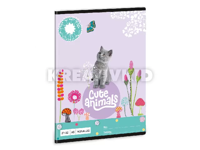 Ars Una Cute Animals-kitten A/5 vonalas füzet 21-32