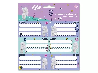 Ars Una Cute Animals-unicorn csomagolt füzetcímke (3x6 db)