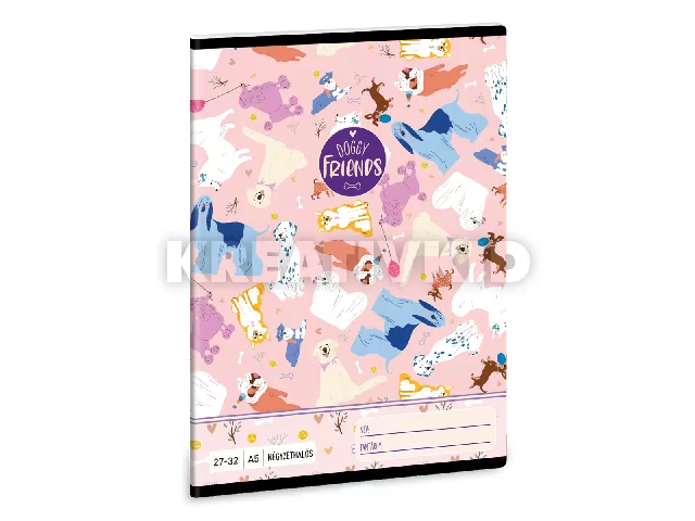 Ars Una Doggy Friends A/5 négyzethálós füzet 27-32